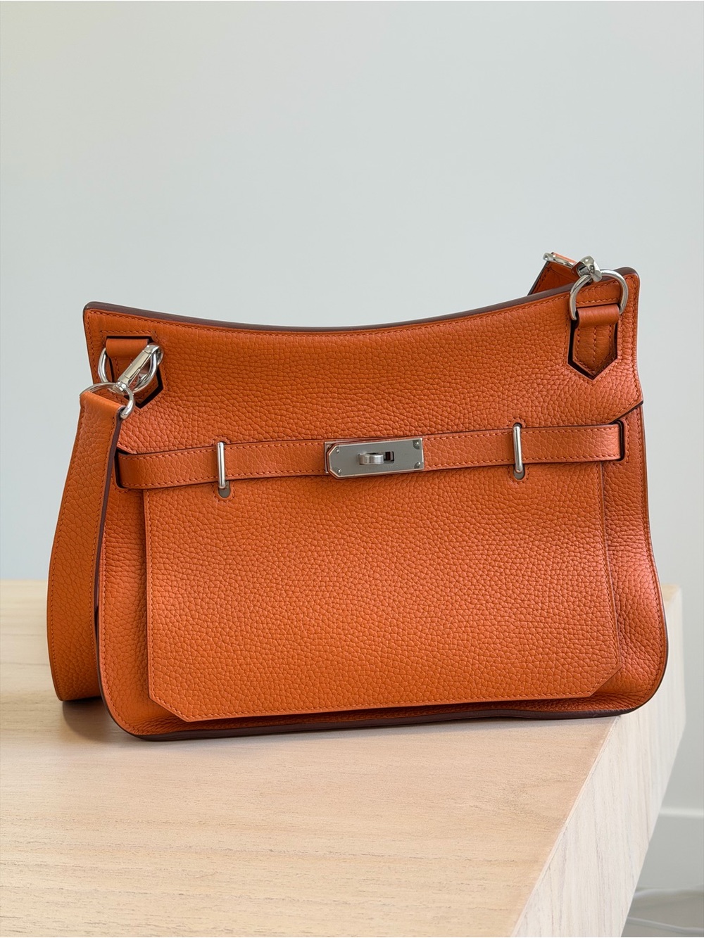 Hermes Orange Jypsiere Bag Clemence 28